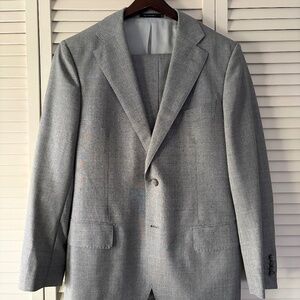 Suitsupply Lazio Light Grey Wool Suit - 40R